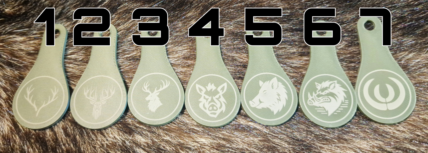 Einkaufswagenöffner mit jagdlichen Motiven