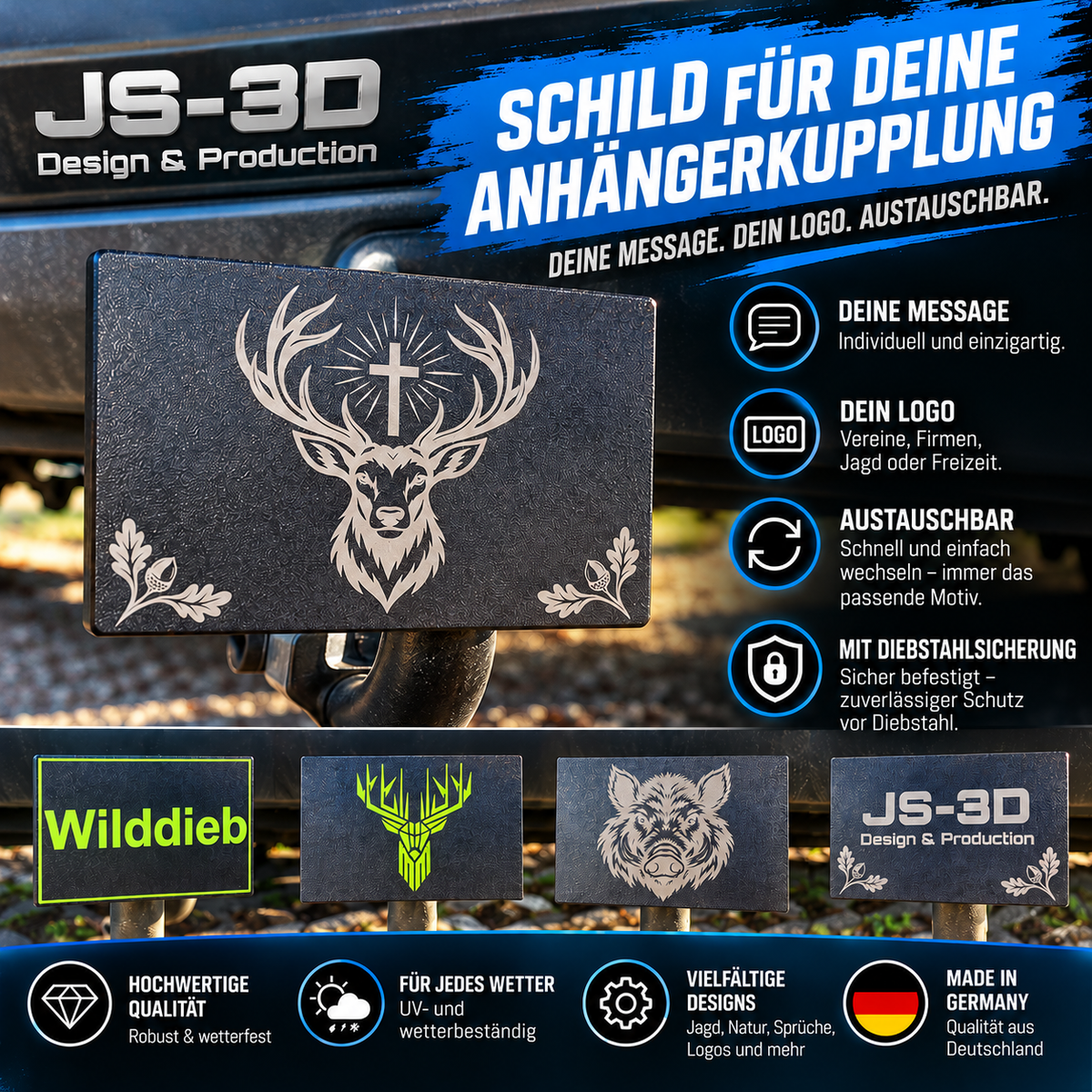 Schild für deine Anhängerkupplung